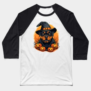 Halloween Rottweiler Dog #3 Baseball T-Shirt